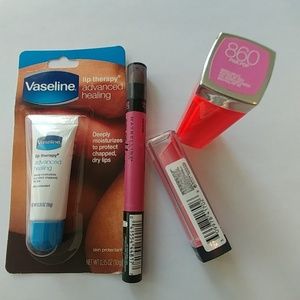 NWT Drugstore & Like New PINK Lip Bundle